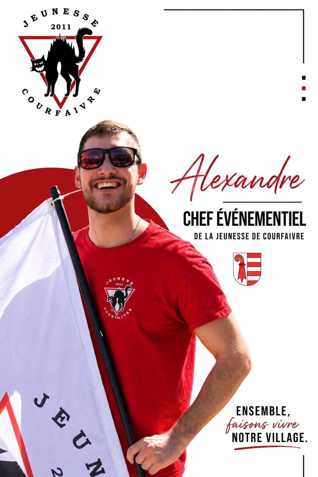 Alexandre, chef événementiel de la Jeunesse de Courfaivre