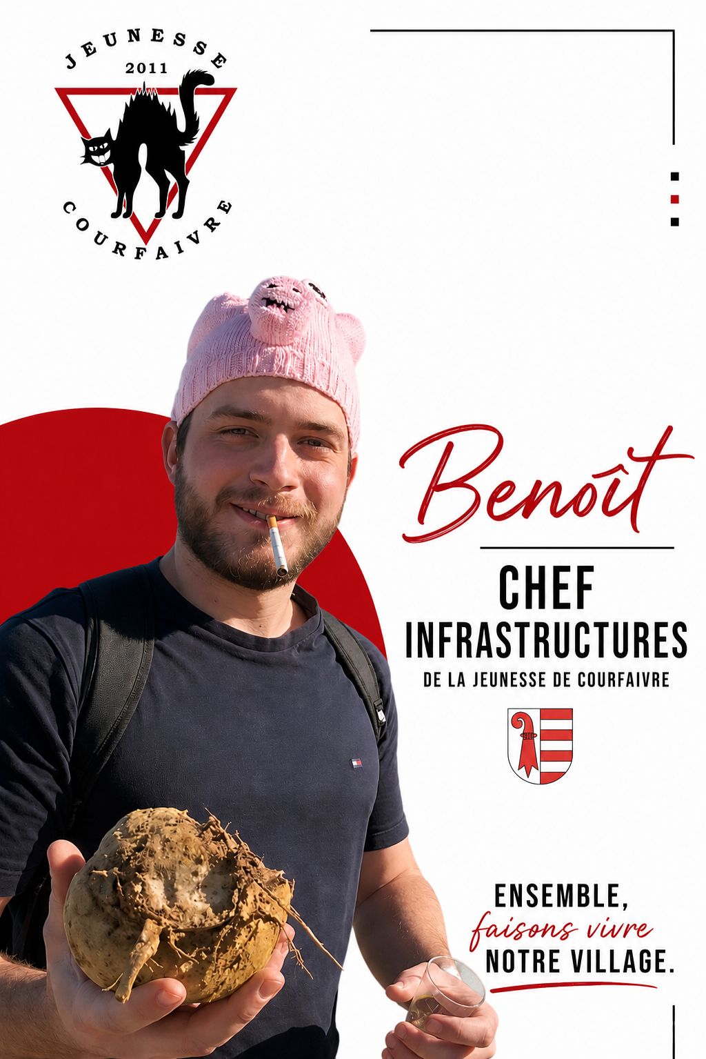 Benoît, chef infrastructures de la Jeunesse de Courfaivre