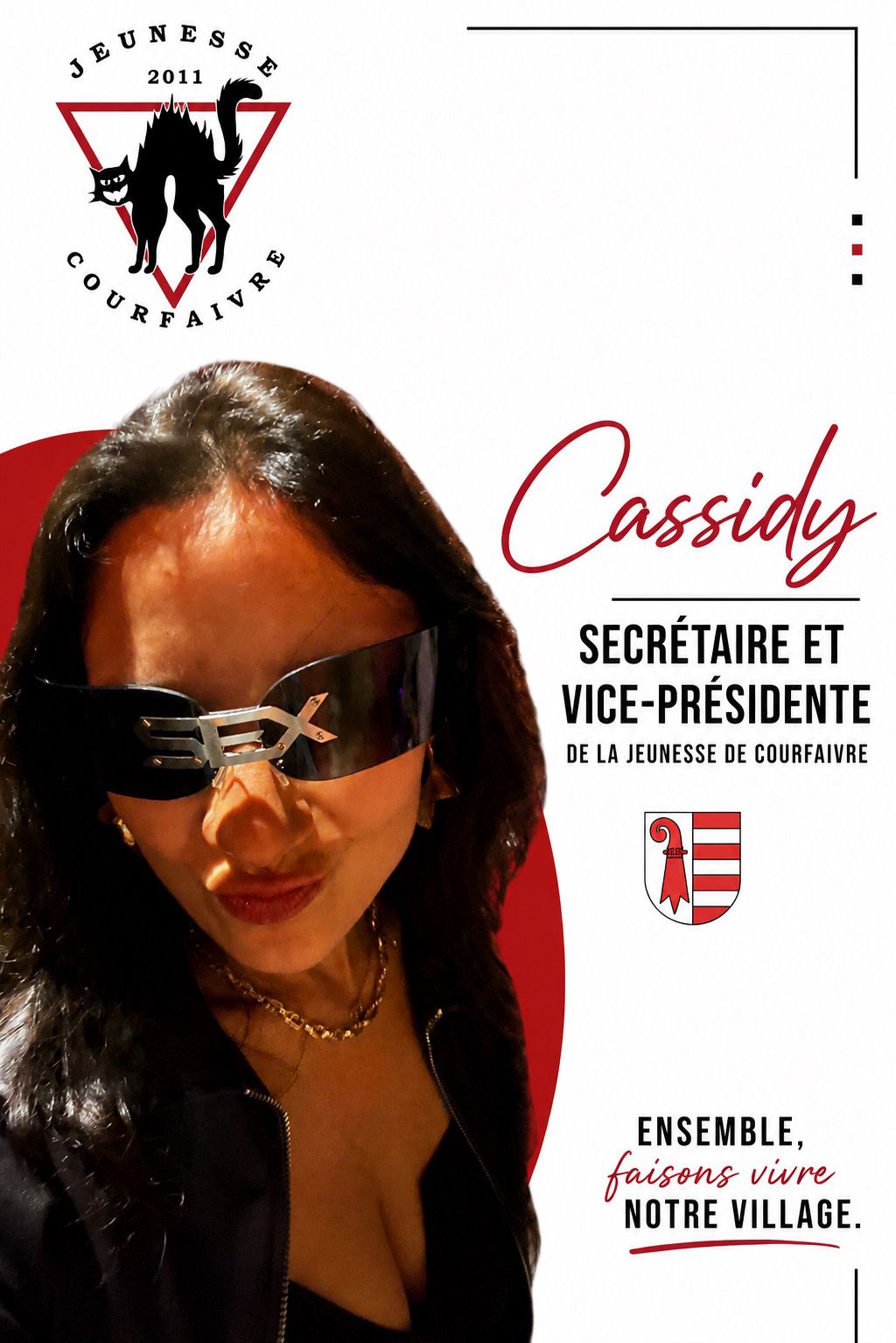 Cassidy, secrétaire et vice-présidente de la Jeunesse de Courfaivre