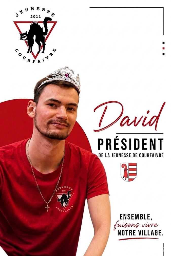 David, président de la Jeunesse de Courfaivre