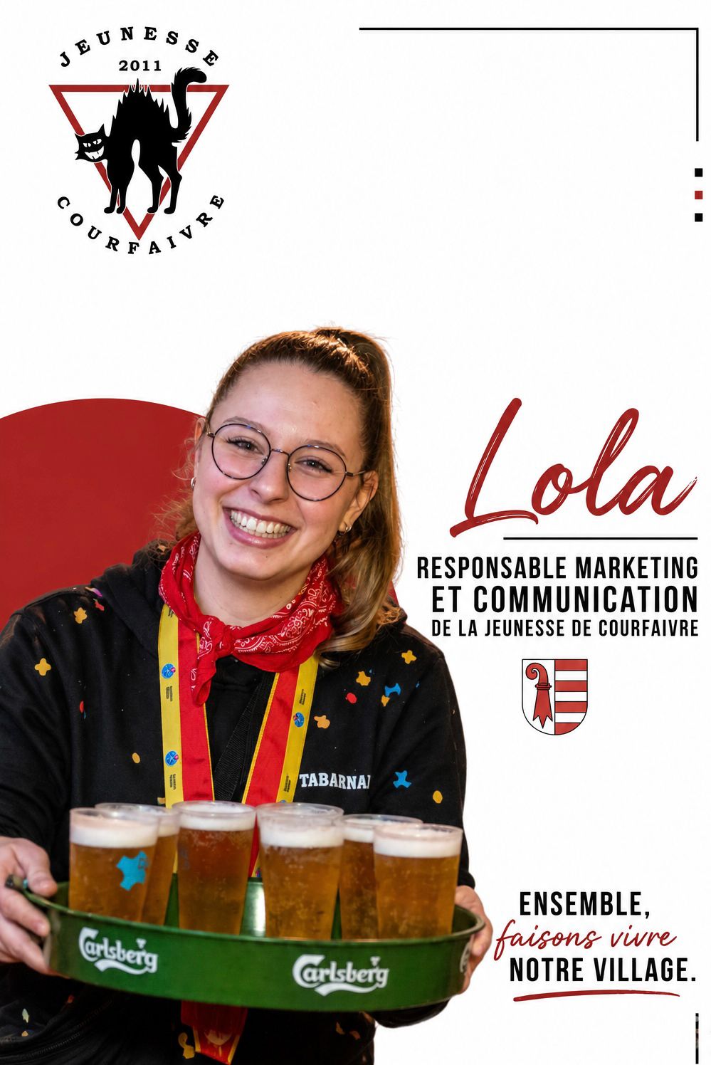 Lola, responsable marketing et communication de la Jeunesse de Courfaivre
