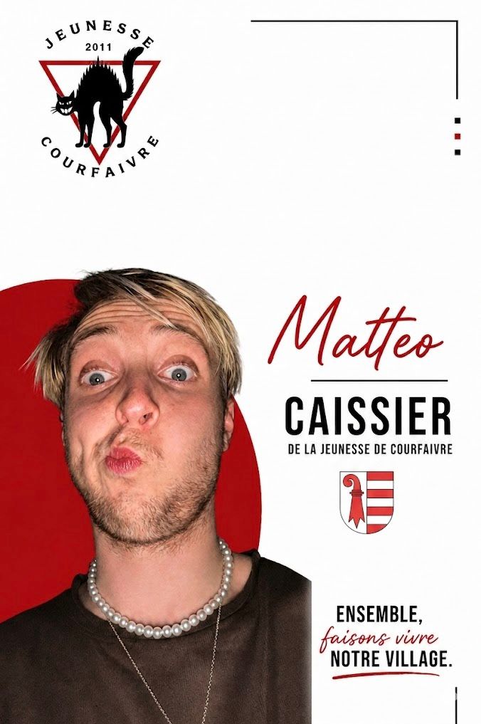 Matteo, caissier de la Jeunesse de Courfaivre