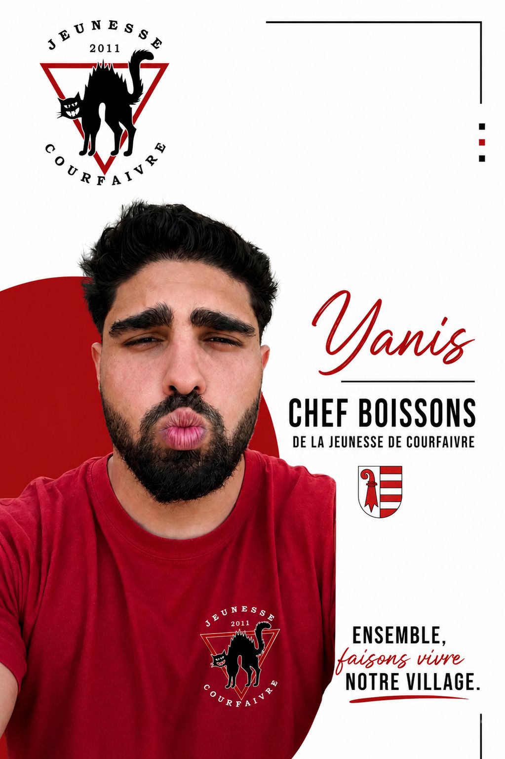 Yanis, chef boissons de la Jeunesse de Courfaivre